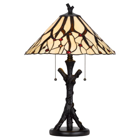 Cal Lighting Tiffany 2 Light 24" Tall Tiffany Table Lamp Dark Bronze