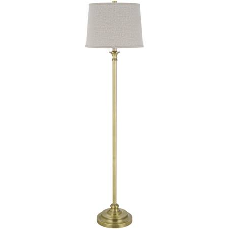 Cal Lighting Hailey 61" Tall Floor Lamp Antique Brass