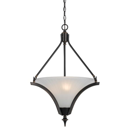 Cal Lighting 3 Light Rockwood Pendant Fixture Dark Bronze
