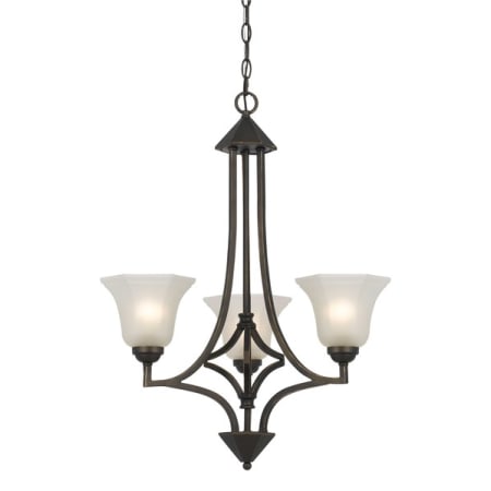 Cal Lighting Westbrook 3 Light 1 Tier Chandelier Dark Bronze