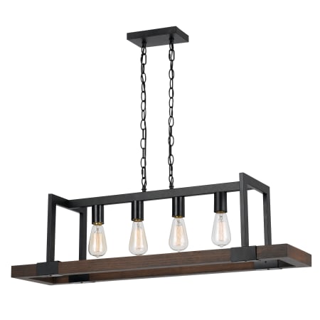 Cal Lighting Antonio 4 Light Chandelier Wood / Dark Bronze