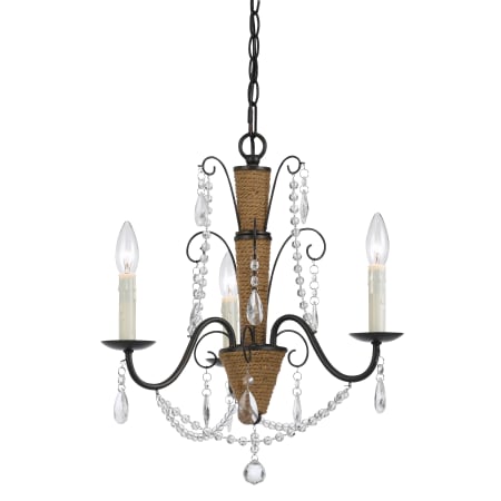 Cal Lighting Antigo 3 Light Chandelier Rattan / Crystal