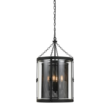 Cal Lighting Westchester 4 Light 16.5" Wide Single Pendant with Cage Blacksmith