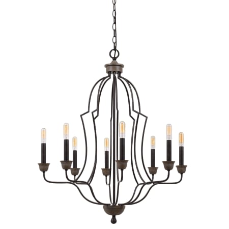 Cal Lighting Lebrija 8 Light 29" Wide Chandelier Textured Bronze