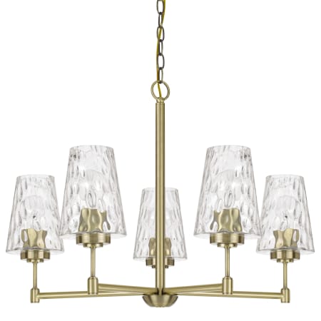 Cal Lighting Crestwood 5 Light 30" Wide Chandelier Antique Brass