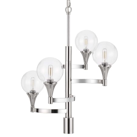 Cal Lighting Milbank 4 Light 19" Wide Chandelier Chrome
