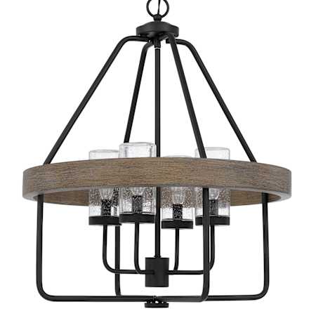 Cal Lighting Chelmsford 4 Light 22" Wide Chandelier Black