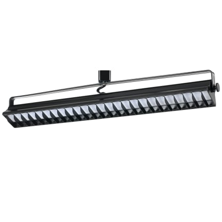 Cal Lighting Single Light 60 Watt LED Track Head with Clear Glass Rectangular Shade Black
