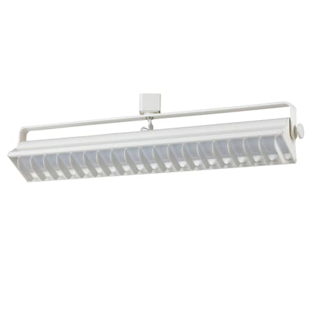 Cal Lighting Single Light 40 Watt LED Track Head with Clear Glass Rectangular Shade White