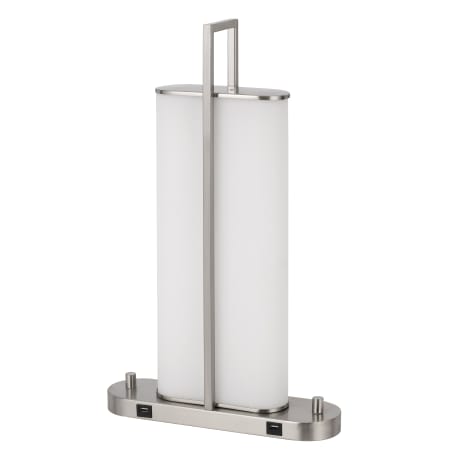 Cal Lighting Zamora 23" Tall LED Dual Column Table Lamp Brushed Steel