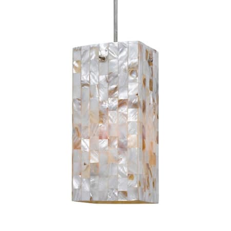 Cal Lighting 1 Light Uni-Pack Mini Pendant with Multi Colored Shade Brushed Steel
