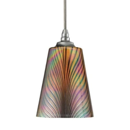 Cal Lighting 1 Light Uni-Pack Mini Pendant with Multi Colored Shade Brushed Steel