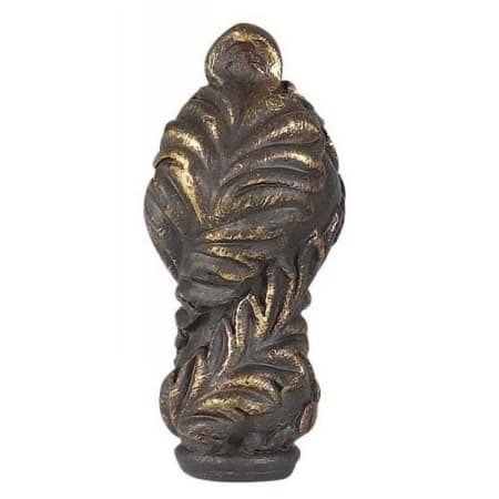 Cal Lighting 2.5" Traditional / Classic Cast Metal Wrapped Fern Finial Old Brass