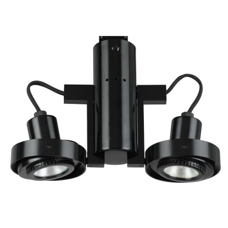 Cal Lighting 2 Light Adjustable Low Voltage Track Head for HT Track Systems Black