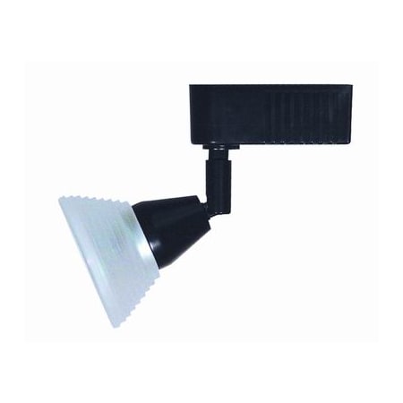 Cal Lighting Art Deco / Retro 1 Light 50 Watt Adjustable HT System Track Head with White Shade Black