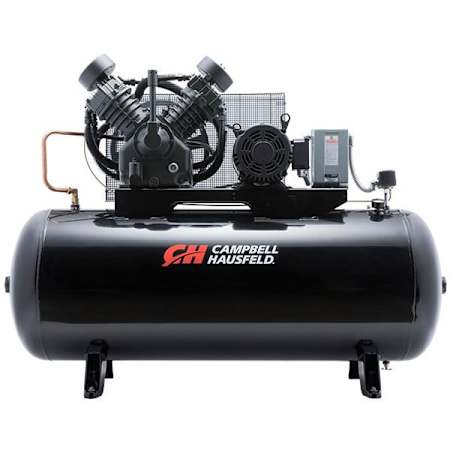 Campbell Hausfeld 10 HP 120 Gal 175 Max PSI Two-Stage Stationary Electric (208 Volt 3 Phase) Reciprocating Air Compressor with Starter N/A