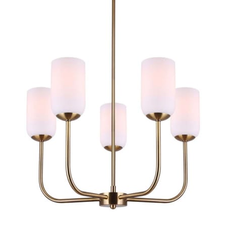 Canarm Novalee 5 Light 23" Wide Chandelier Gold