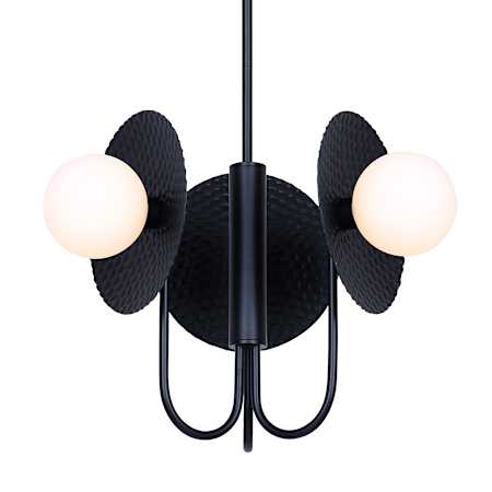 Canarm Mierka 3 Light 18" Wide Abstract Chandelier Black
