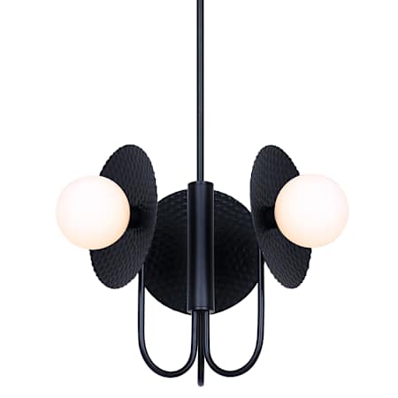 Canarm Mierka 3 Light 18" Wide Abstract Chandelier Black