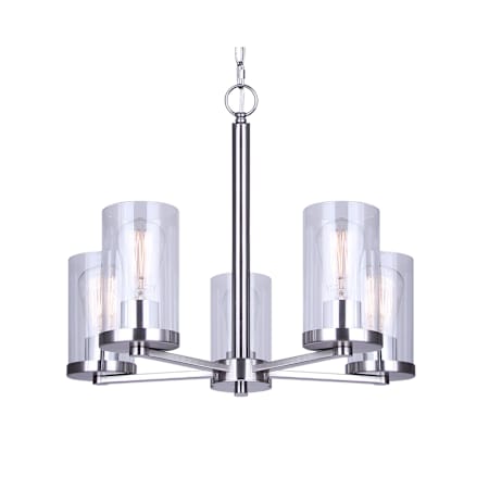 Canarm Britton 5 Light 21" Wide Chandelier Brushed Nickel