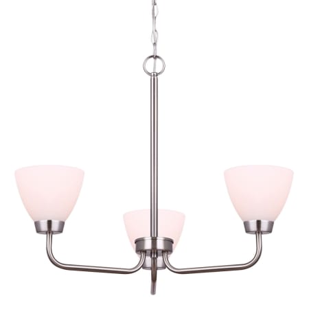 Canarm Noah 3 Light 20" Wide Chandelier Brushed Nickel