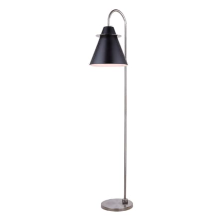 Canarm Talia 66" Tall Gooseneck Floor Lamp Brushed Nickel / Matte Black