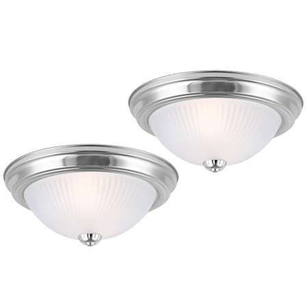 Canarm 1 Light 11" Wide Flush Mount Ceiling Fixture - Pack of 2 Brushed Pewter
