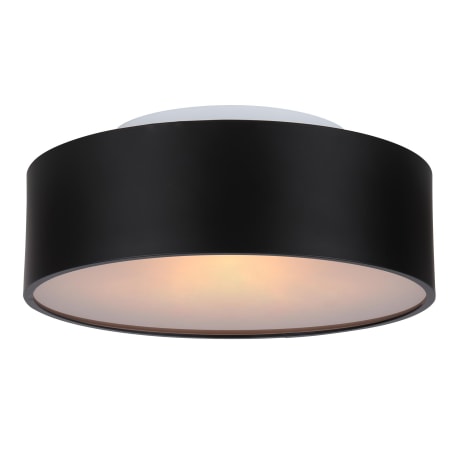 Canarm Dexter 2 Light 13" Wide Semi-Flush Drum Ceiling Fixture Matte Black