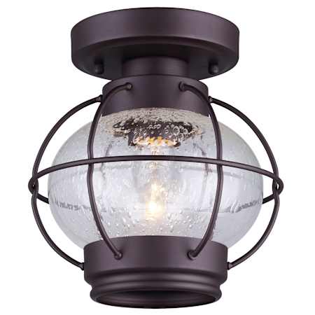 Canarm potter Single Light 7-3/4" Wide Semi Flush Ceiling Fixture Oil Rubbed Bronze