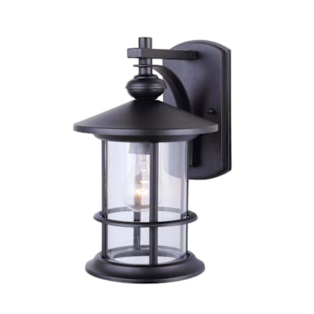 Canarm Treehouse Single Light 13" High Outdoor Wall Sconce Black