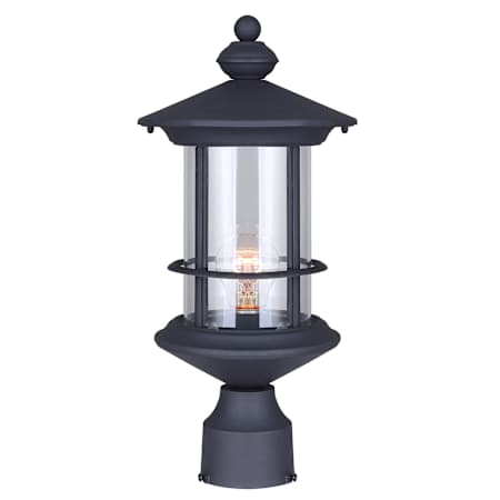 Canarm Treehouse Single Light 4-11/16" Wide Landscape Single Head Post Light Black