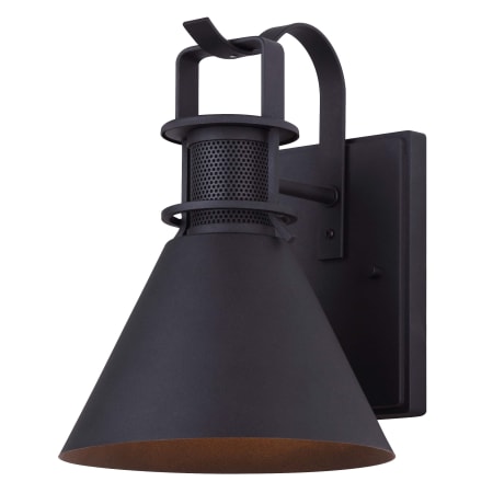 Canarm Avery 11" Tall Wall Sconce with Metal Shade Black