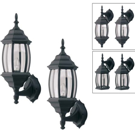 Canarm Single Light 17" High Outdoor Wall Sconce Black