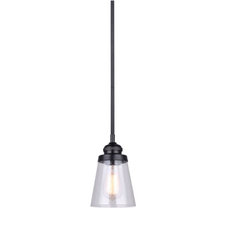 Canarm Declan 6" Wide Mini Pendant Matte Black