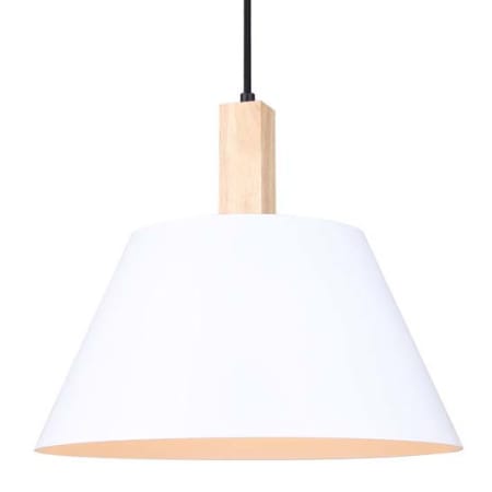 Canarm Harlyn 15" Wide Wood Pendant Black / White / Wood