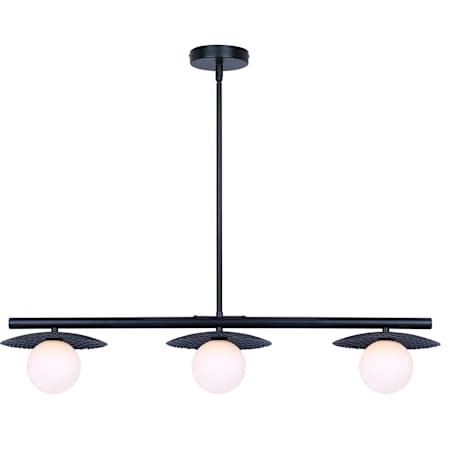Canarm Mierka 3 Light 33" Wide Linear Pendant Black