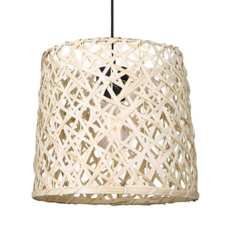 Canarm Tash 14" Wide Wood Pendant Black