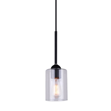 Canarm Hampton 5" Wide Mini Pendant Matte Black