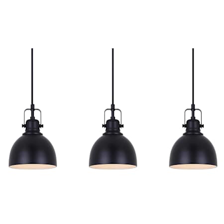 Canarm Polo 3 Light 30" Wide Linear Pendant Black