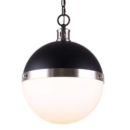 Canarm Delta 13" Wide Pendant Black / Brushed Nickel