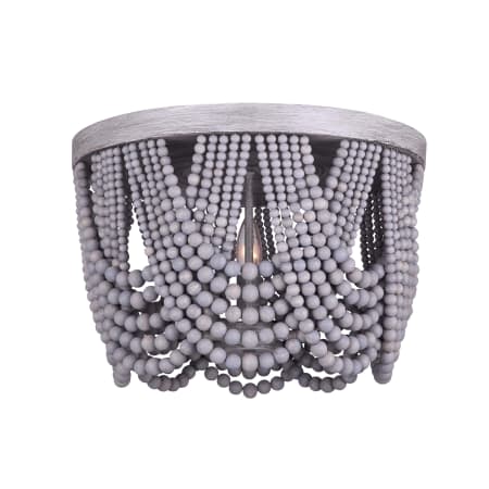 Canarm Kipling 3 Light 15" Wide Semi-Flush Drum Ceiling Fixture Grey