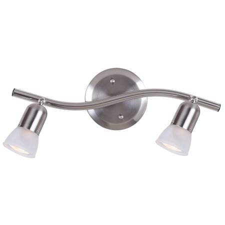 Canarm James 2 Light 15" Wide Fixed Rail - Ceiling or Wall Mount Brushed Pewter
