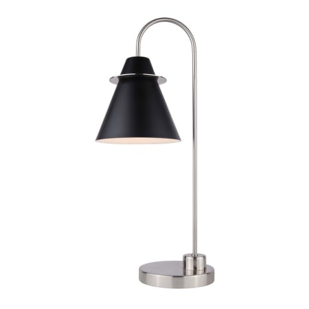 Canarm Talia 22" Tall Gooseneck Table Lamp Brushed Nickel / Matte Black