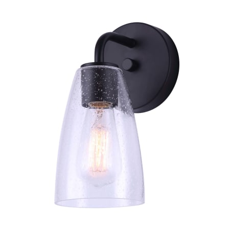 Canarm Kona 11" Tall Bathroom Sconce Black