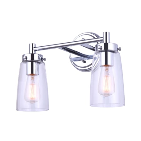 Canarm Rory 2 Light 14" Wide Bathroom Vanity Light Chrome