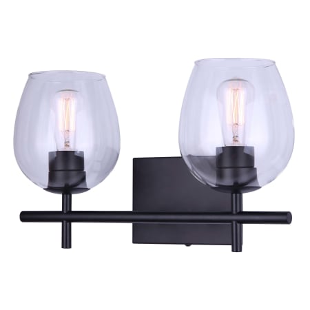 Canarm Cain 2 Light 16" Wide Vanity Light Black