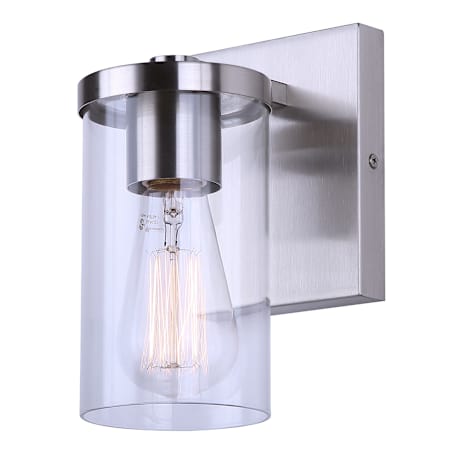 Canarm Britton 9" Tall Bathroom Sconce Brushed Nickel