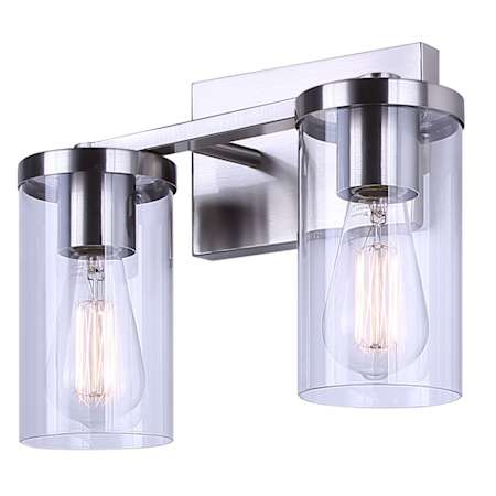Canarm Britton 2 Light 13" Wide Vanity Light Brushed Nickel