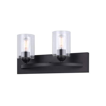 Canarm Hampton 2 Light 18" Wide Vanity Light Matte Black