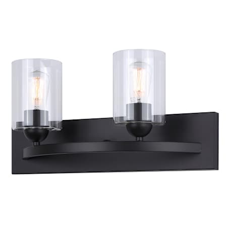 Canarm Hampton 2 Light 18" Wide Vanity Light Matte Black